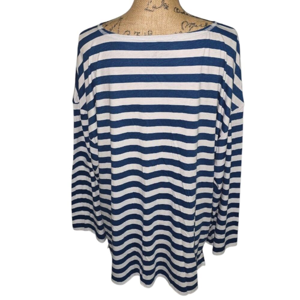 Lane Bryant Navy and White Striped Women's Top Size 22 24 3X - Picture 4 of 6